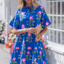  Lillian Sleeve Loose Flower Dress