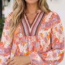  Lillian Sleeve Shift Blouse Long Sleeve Top