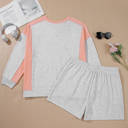  Lilliana Colorblock Pullover Casual PLUS Shorts