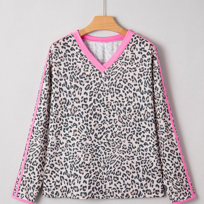 Lilliana Varsity Stripe Detail Long Sleeve Top