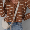  Lilly Striped Knit Cardigan Sweater