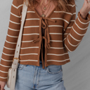  Lilly Striped Knit Cardigan Sweater