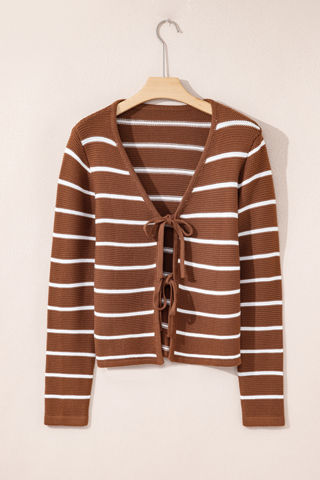 Lilly Striped Knit Cardigan Sweater