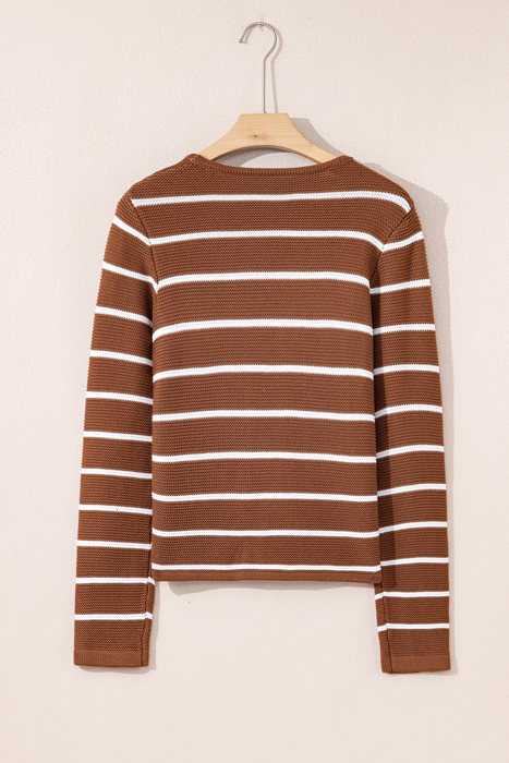 Lilly Striped Knit Cardigan Sweater