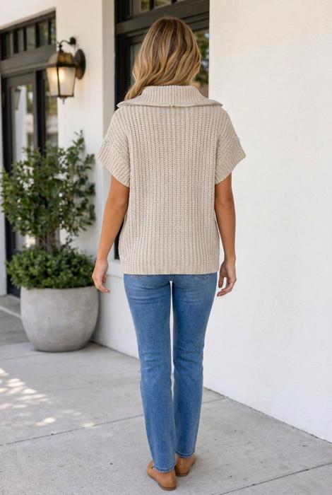 Lilly Zipper Knit High Sweater