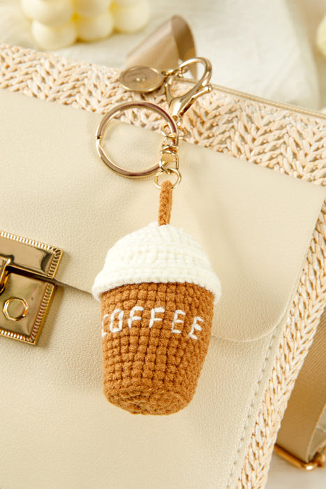 Lily Crochet Coffee Pendent Keychain