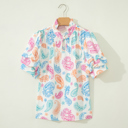  Lilyana Keyhole Puff Sleeve Blouse