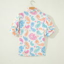  Lilyana Keyhole Puff Sleeve Blouse