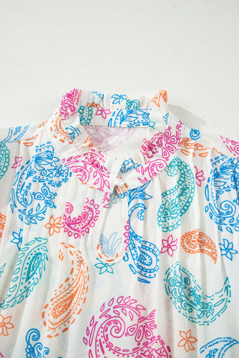 Lilyana Keyhole Puff Sleeve Blouse