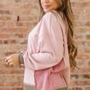  Lina Waffle Patchwork Oversize Sweatshirt
