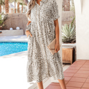  Lisa Puff Sleeve Long Dress