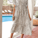  Lisa Puff Sleeve Long Dress