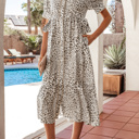  Lisa Puff Sleeve Long Dress