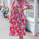  Lisa Puffy Half Sleeve Dress
