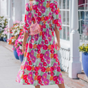  Lisa Puffy Half Sleeve Dress