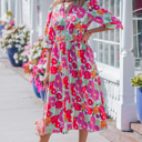  Lisa Puffy Half Sleeve Dress