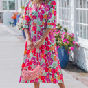  Lisa Puffy Half Sleeve Dress