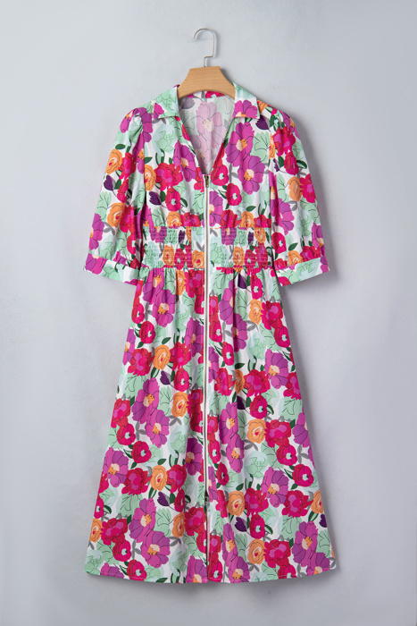 Lisa Puffy Half Sleeve Dress