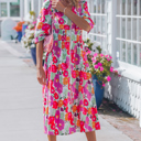  Lisa Puffy Half Sleeve Dress