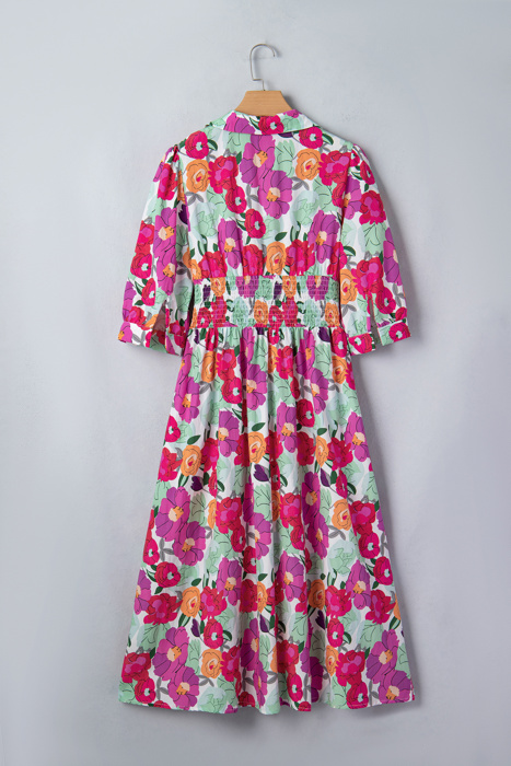 Lisa Puffy Half Sleeve Dress