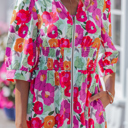  Lisa Puffy Half Sleeve Dress