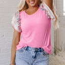  Lisa Ruffle Flutter Sleeve Ribbed Blouse