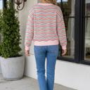  Lisa Striped Drop Shoulder Sweater