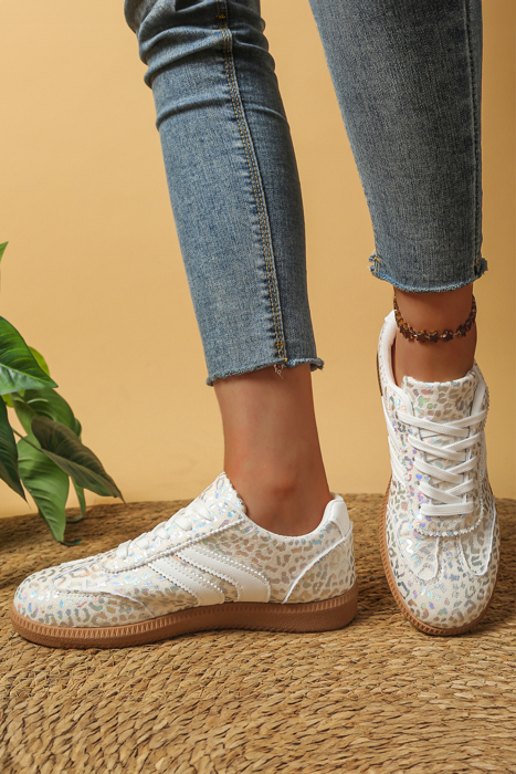 Logan Printed Lace Up Sneakers