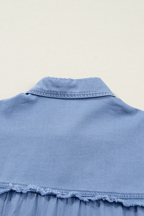 Londyn Bracelet Sleeve Chambray Shirt