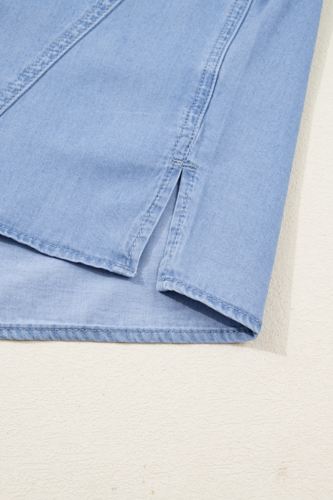 Londyn Bracelet Sleeve Chambray Shirt