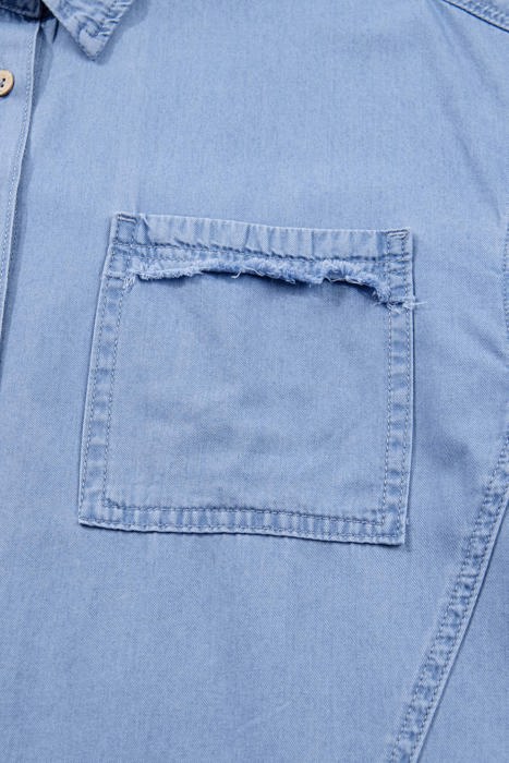 Londyn Bracelet Sleeve Chambray Shirt