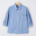 Myosotis XL Londyn Bracelet Sleeve Chambray Shirt