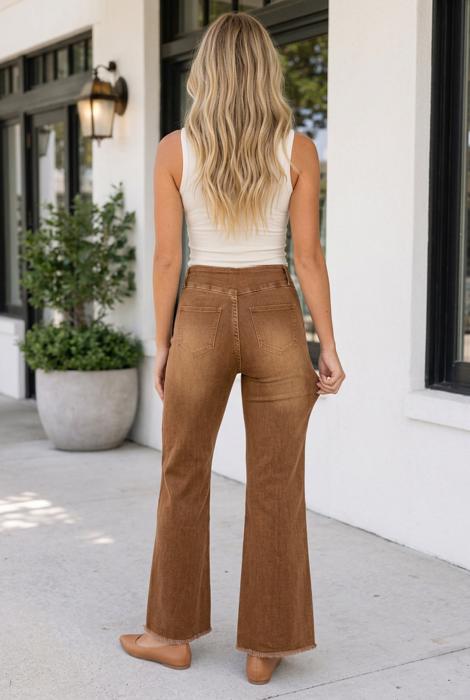 Lorenah Hem Flare Jeans