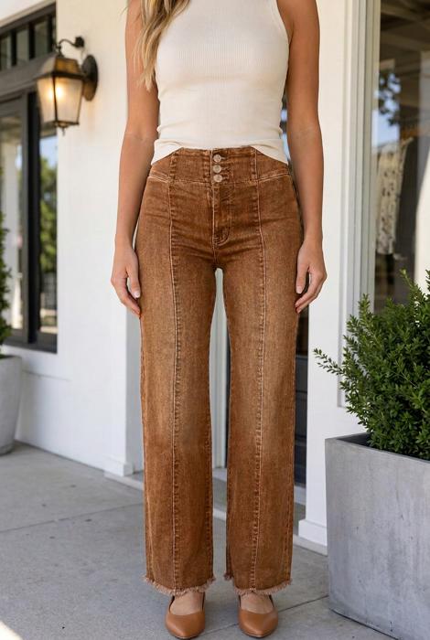 Lorenah Hem Flare Jeans