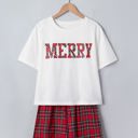  Lorraine Print Short Sleeve Top Set