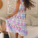  Lottie Floral Print Frilly Neck Sleeveless Tiered Maxi Dress