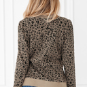  Lottie Ribbed Trim Print Long Sleeve Top