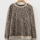  Lottie Ribbed Trim Print Long Sleeve Top
