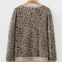  Lottie Ribbed Trim Print Long Sleeve Top