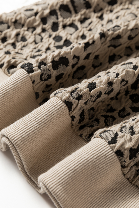 Lottie Ribbed Trim Print Long Sleeve Top