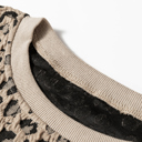  Lottie Ribbed Trim Print Long Sleeve Top