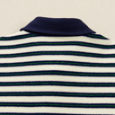  Louisa Contrast Collar Zip Long Sleeve Top