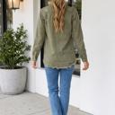  Lucero Raw Hem Distressed Shirt