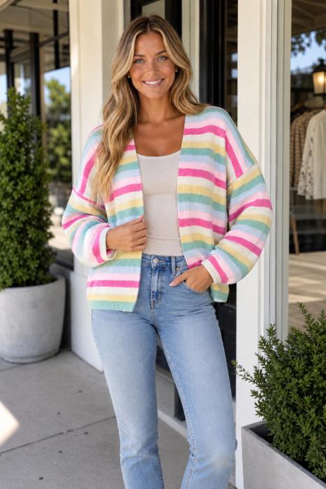 Lucero Shoulder Open Front Sweater