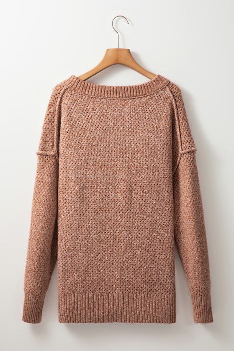 Luciana Eyelet Drop Shoulder Sweater