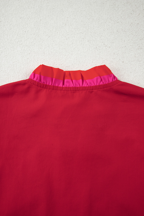 Luciana Ruffled Short Sleeve Blouse