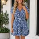 Blue XL Lucinda Sleeve Mini Dress