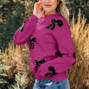  Lucy Bow Pattern Loose Sweater