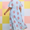  Lucy Print Scalloped Trim PLUS Dress