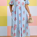  Lucy Print Scalloped Trim PLUS Dress